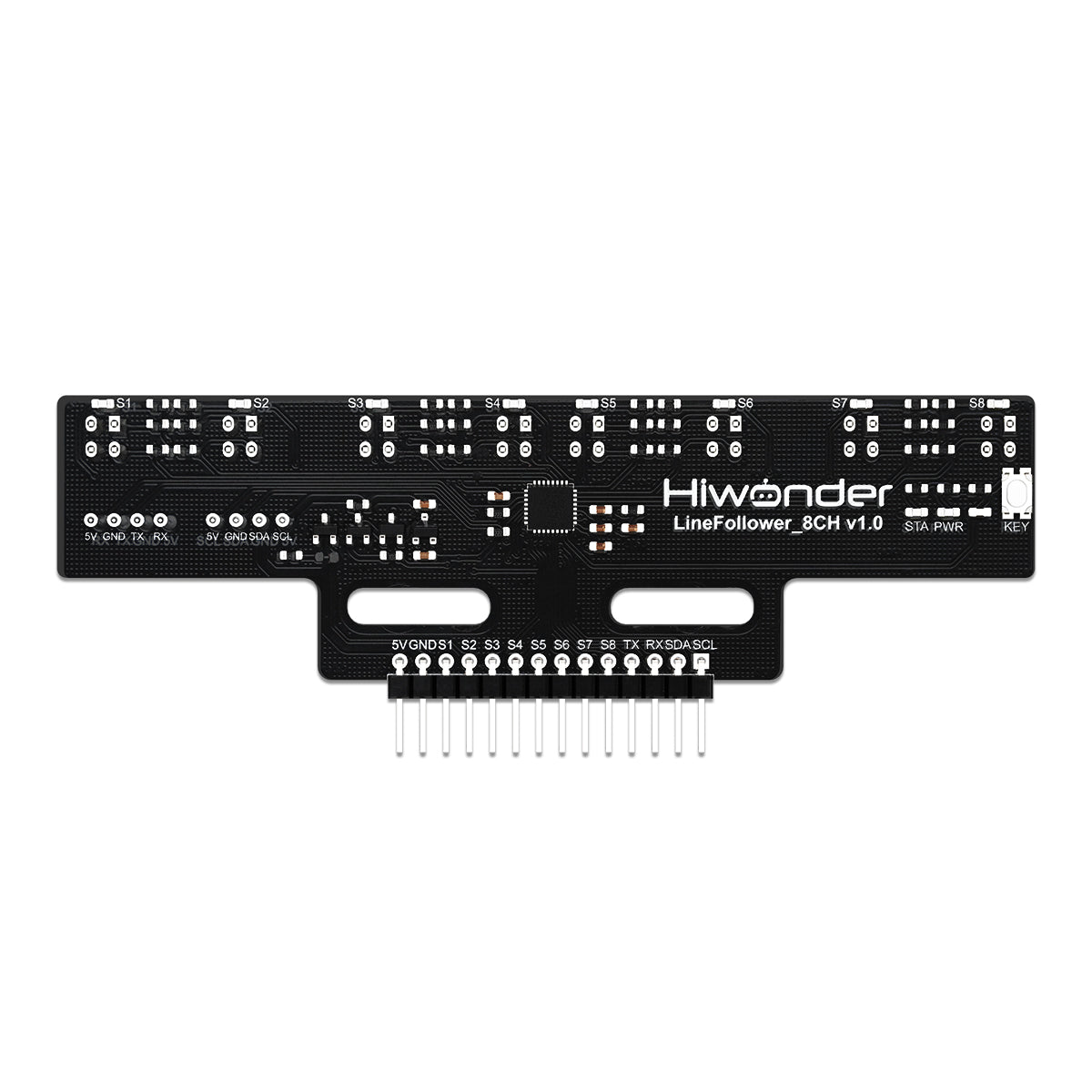 Hiwonder 8-Channel IR Line Follower Sensor Module – IR Line Tracking Module for Robot Cars Hiwonder 8-Channel IR Line Follower Sensor Module – IR Line Tracking Module for Robot Cars
